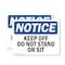 Signmission Keep Off Do Not Stand Or Sit, 7 in W x Rectangle, Vinyl Decal OS-2PACK-NS-D-57-L-13816 - alternate 1